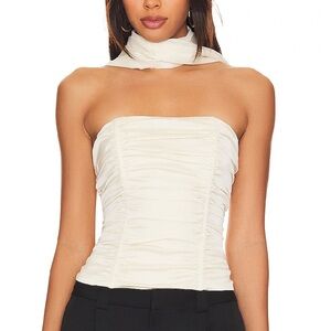 Lioness satin corset with matching neck scarf, brand new with tags, never worn